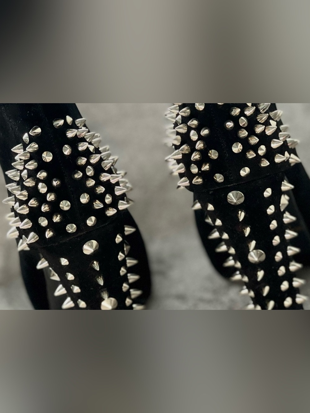Women's Black Studded Ankle Boots Bella Luna Jeffrey Campbell Size 9